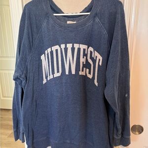 Thread & Supply Cozy Blue Knit Top